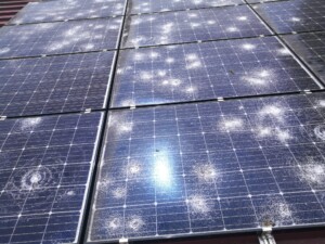 Pannelli fotovoltaici danneggiati da forti grandinate
